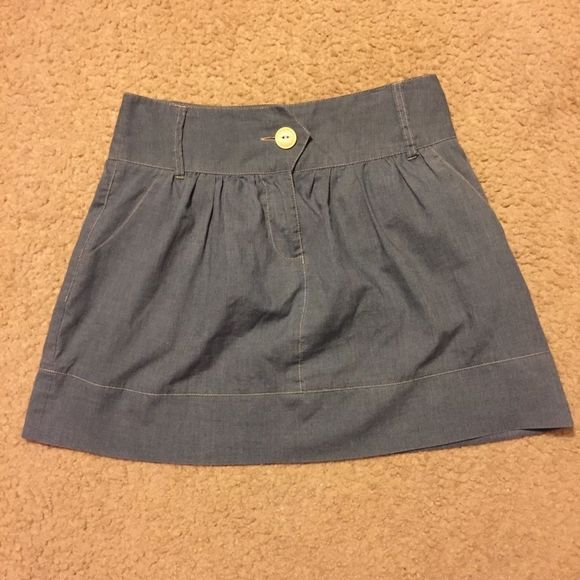 Faux Denim Skirt - Picture 1 of 7